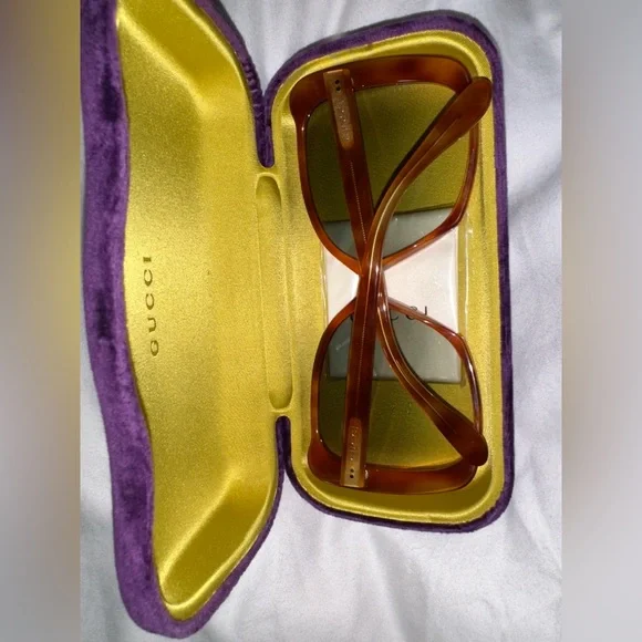 GUCCI SUNGLASSES - BRAND NEW / NEVER WORN Women's Orange /brown Sunglasses - Picture 2 of 6